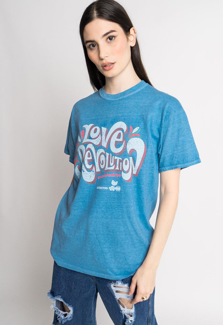 Daisy Street - Woodstock tee - washed blue