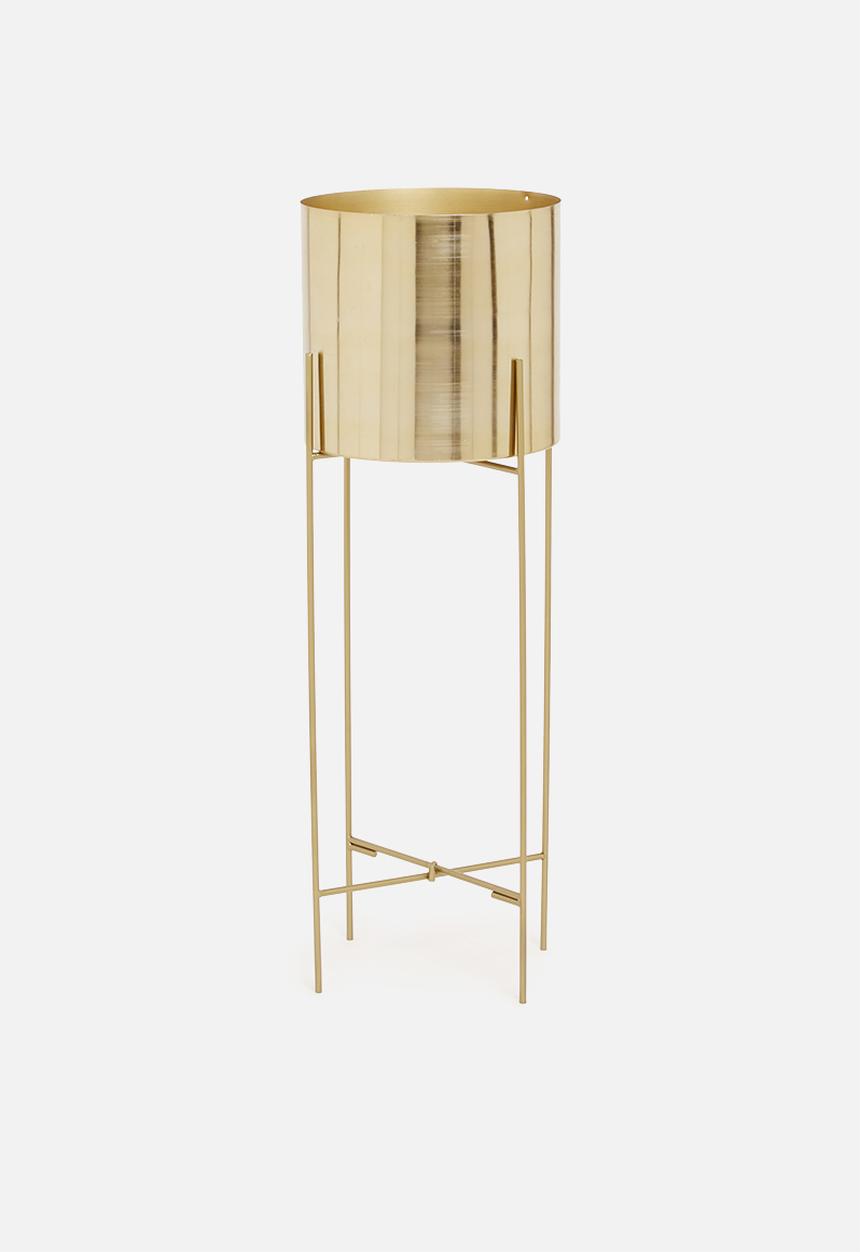 H&S - Vine standing planter - gold