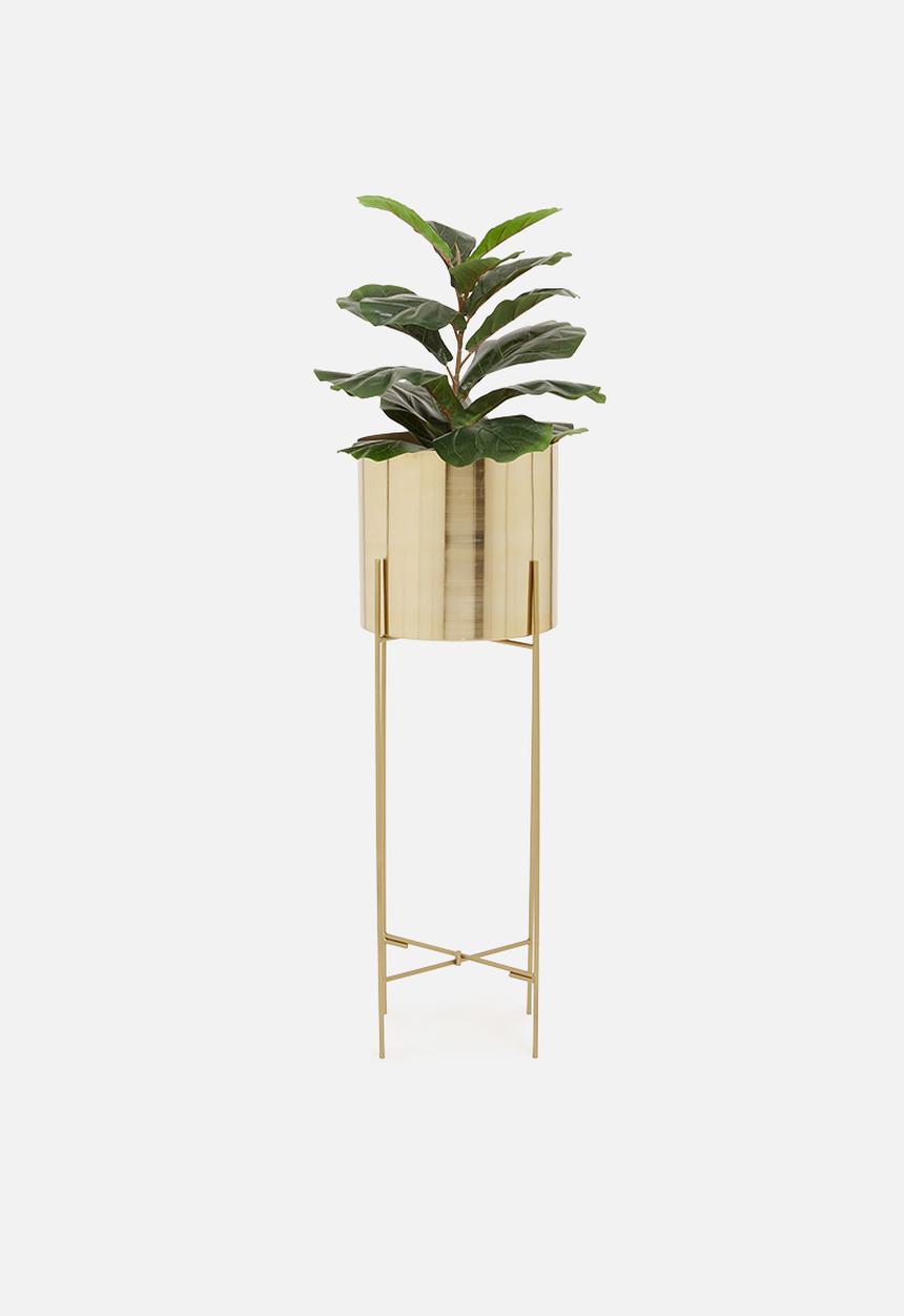 H&S - Vine standing planter - gold