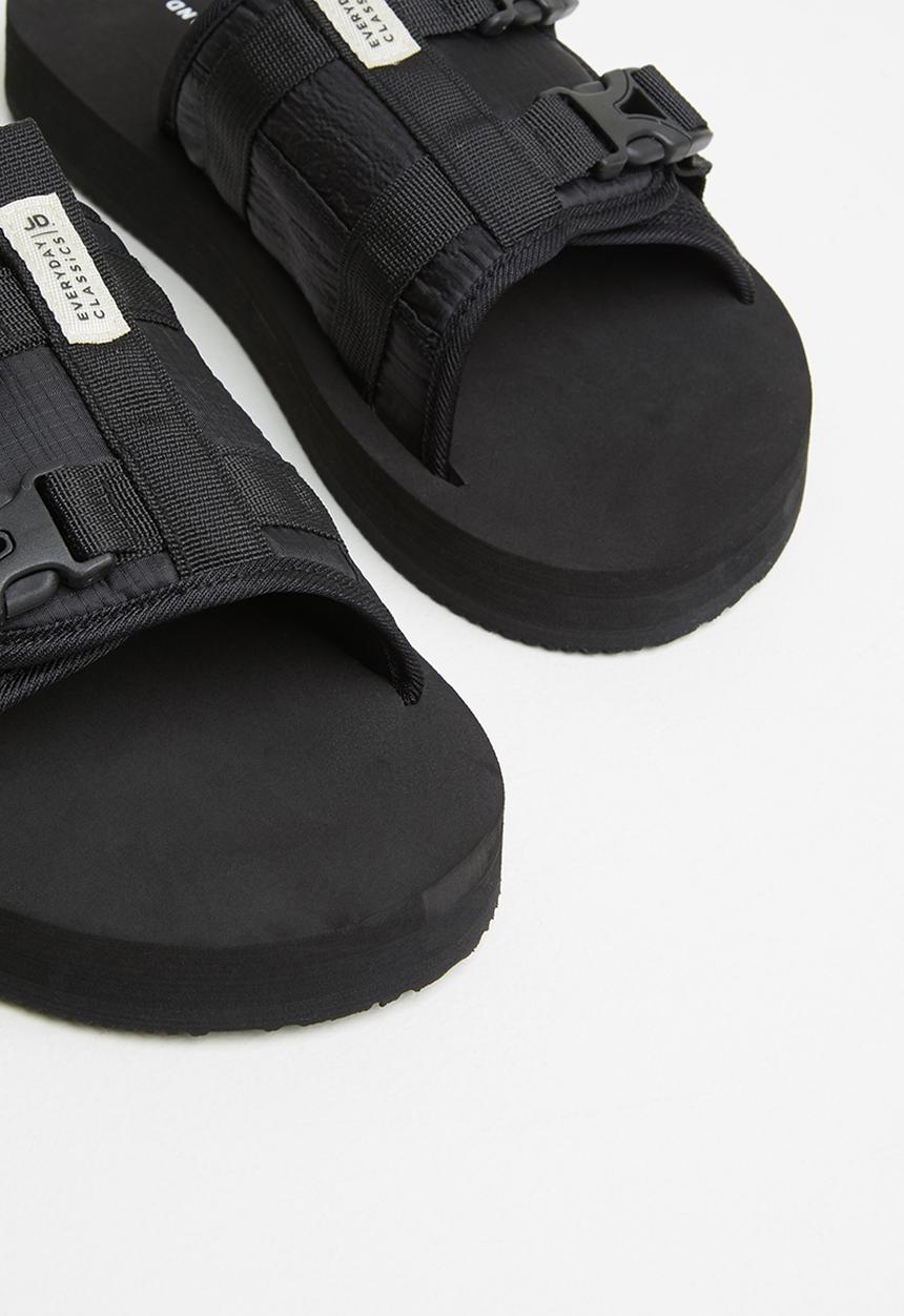 Jonathan D - Jack Nylon & Mesh Sandal - Black