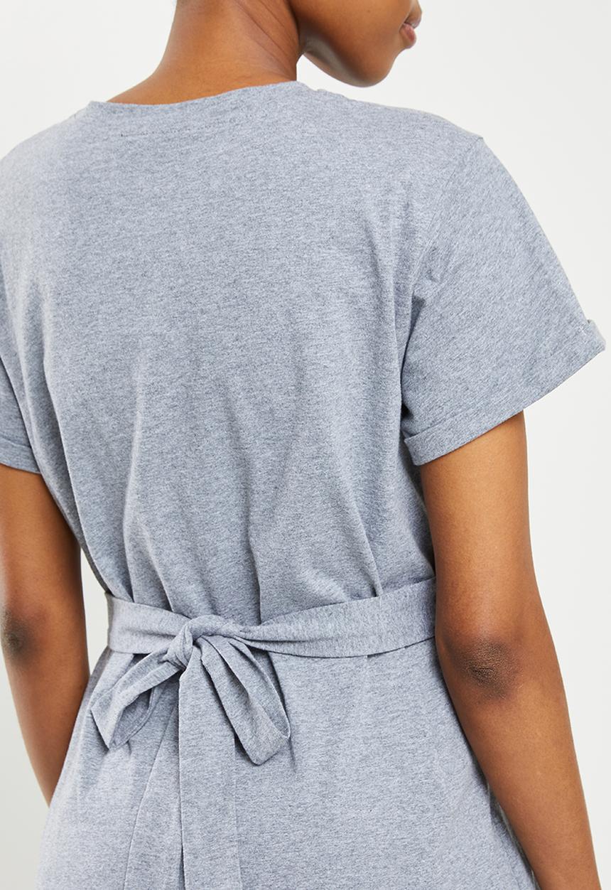 dailyfriday - Maternity tie back dress - grey melange
