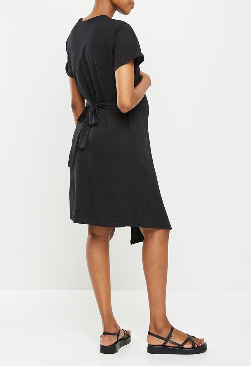 dailyfriday - Maternity tie back dress - black