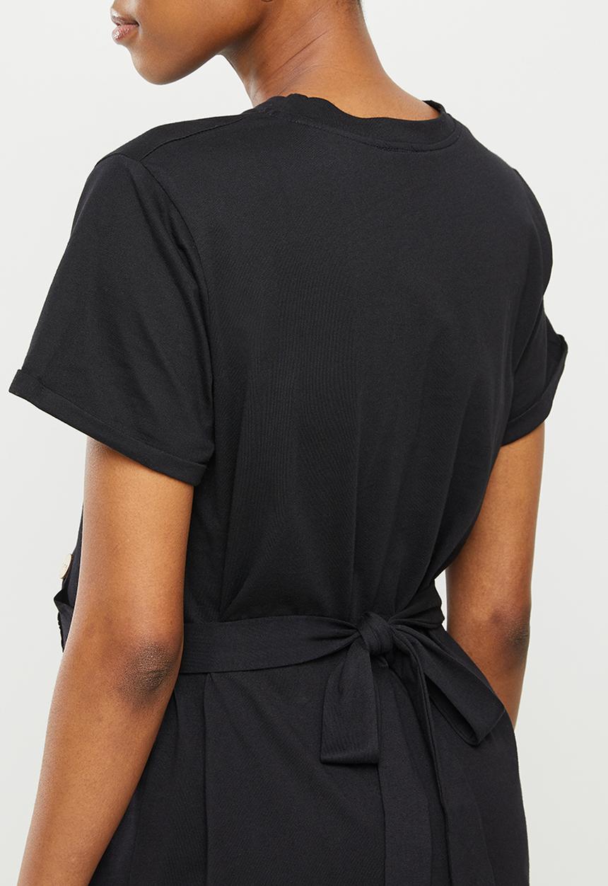 dailyfriday - Maternity tie back dress - black