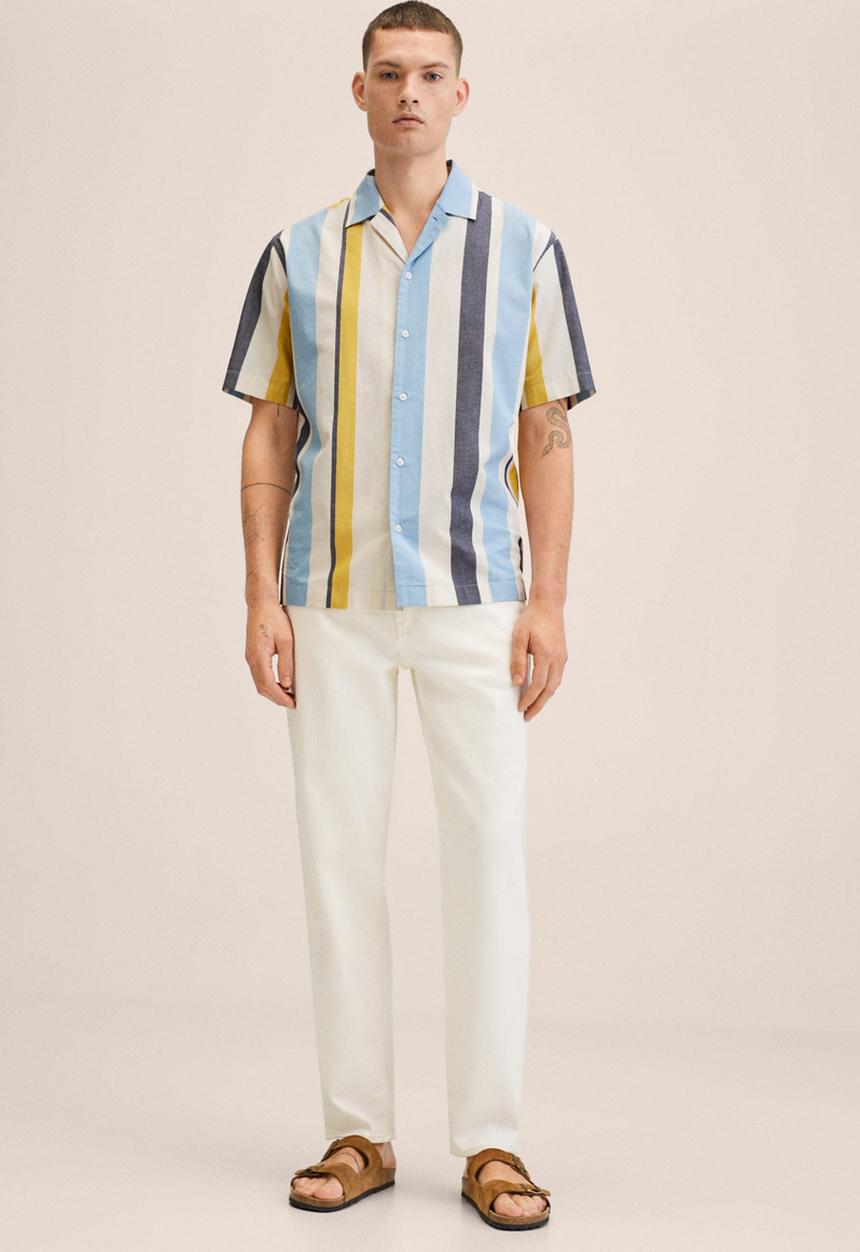 MANGO - Shirt . belinho - beige