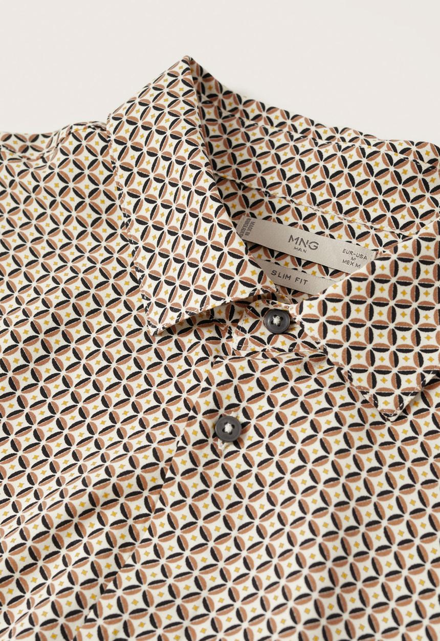 MANGO - Carminha geo print shirt - beige