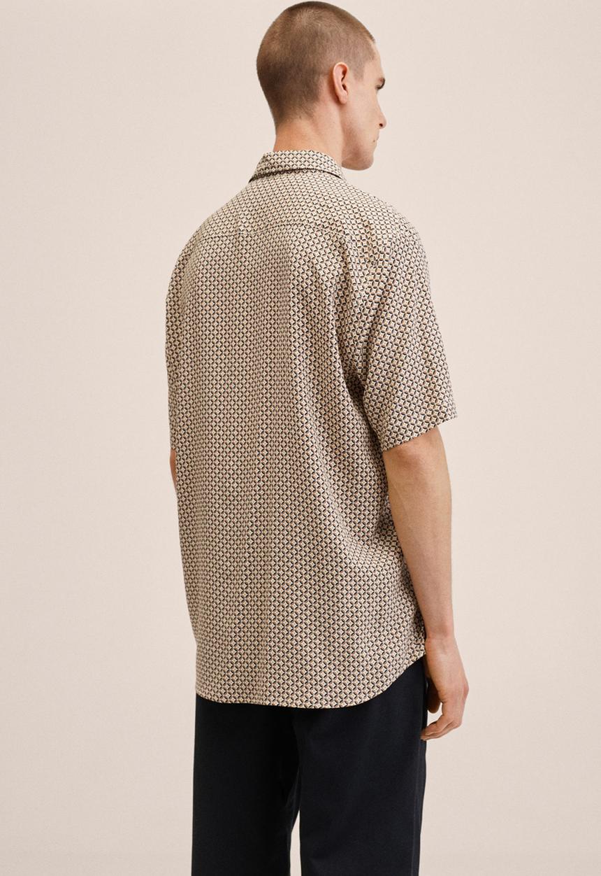 MANGO - Carminha geo print shirt - beige