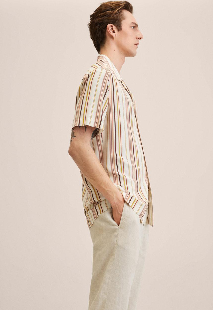 MANGO - Foz shirt  - beige