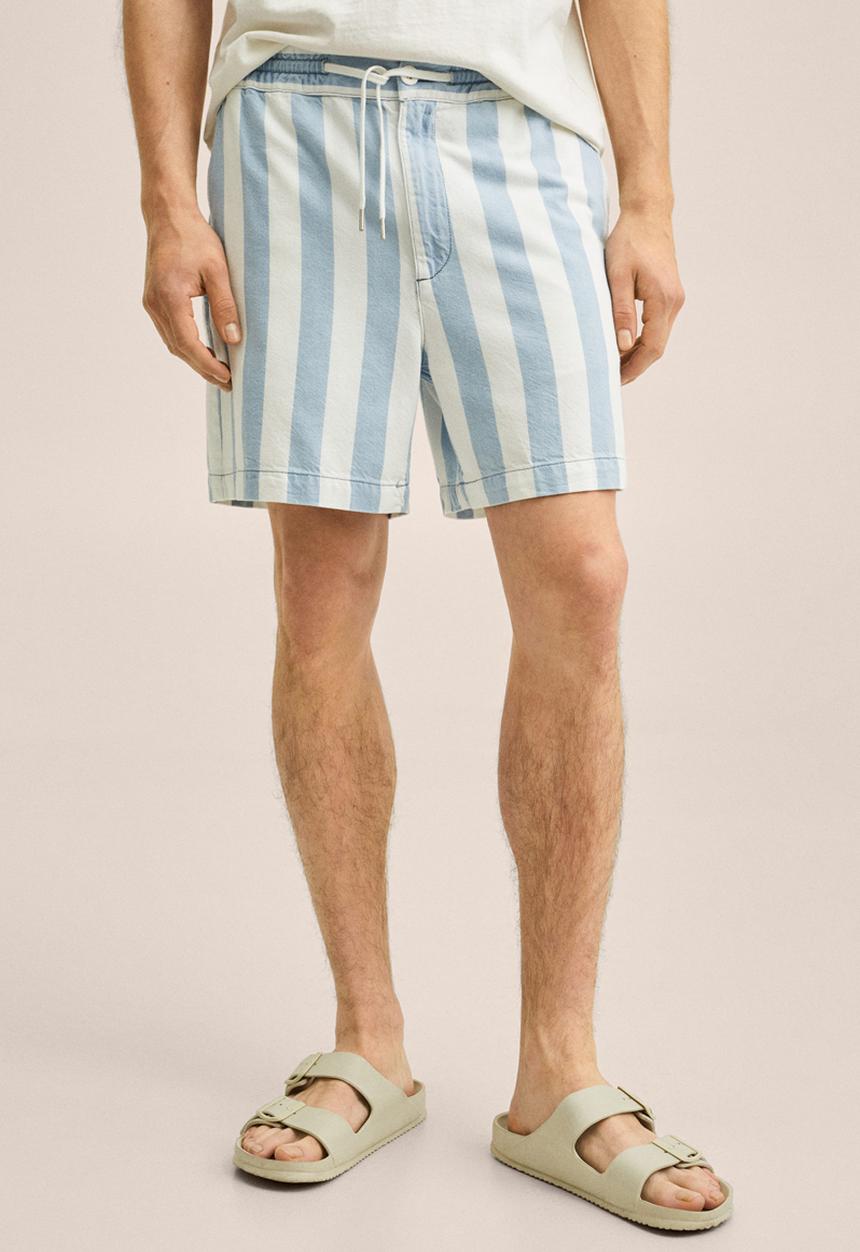 MANGO - Parasol bermuda shorts - blue