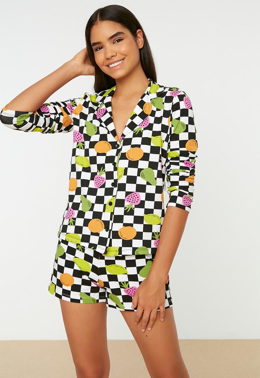 Trendyol - Checker print pyjama set - multi