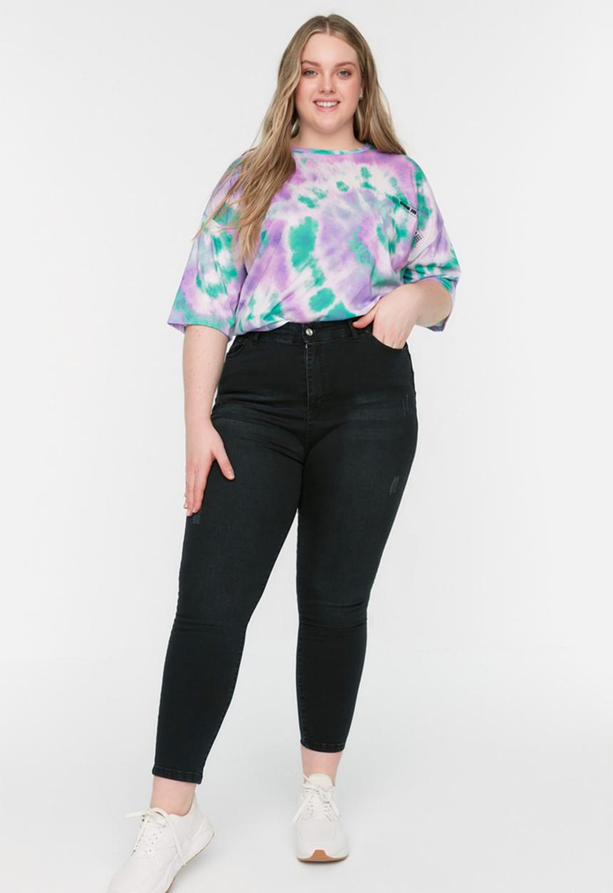 Trendyol - Plus high waist skinny jeans - black