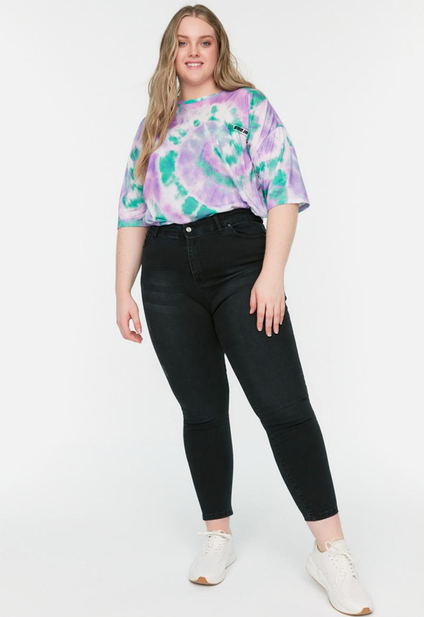Trendyol - Plus high waist skinny jeans - black