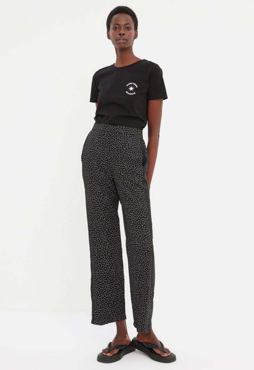 Trendyol - Polka dot trousers - black