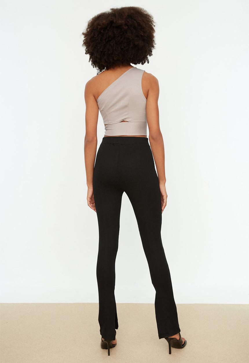 Trendyol - Slit detailed leggings - black