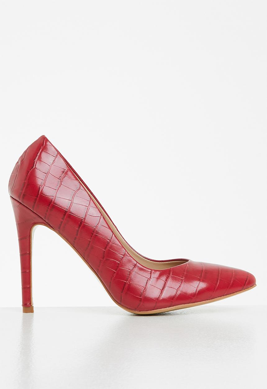 Superbalist - Croc print stilleto - red