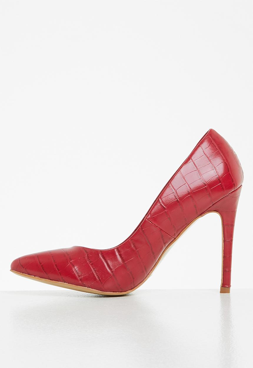 Superbalist - Croc print stilleto - red