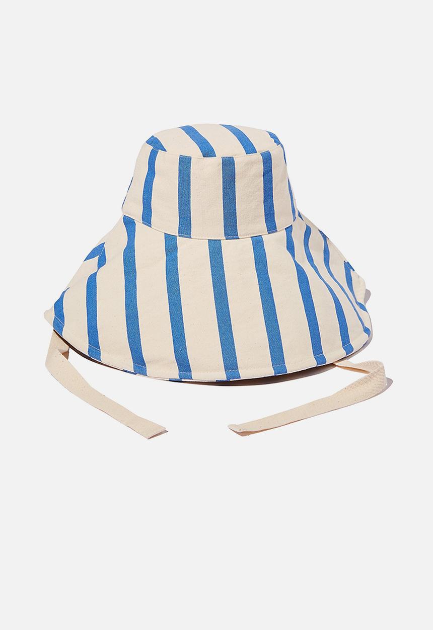 Rubi - Alice wide brim sun hat - cobalt blue natural