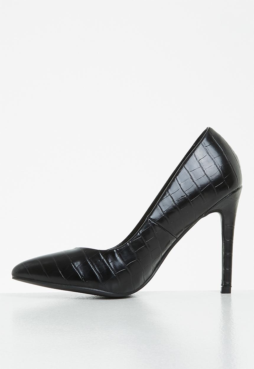 Superbalist - Croc print stilleto - black