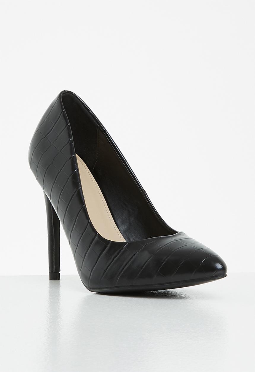 Superbalist - Croc print stilleto - black