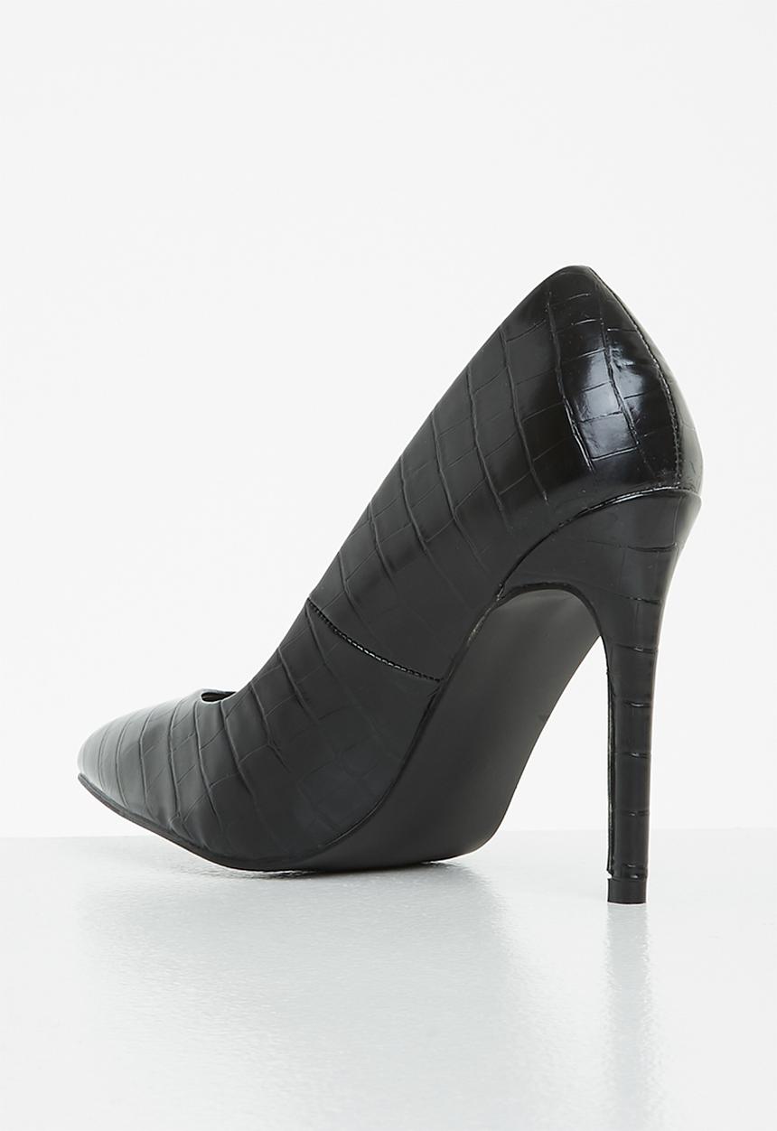 Superbalist - Croc print stilleto - black