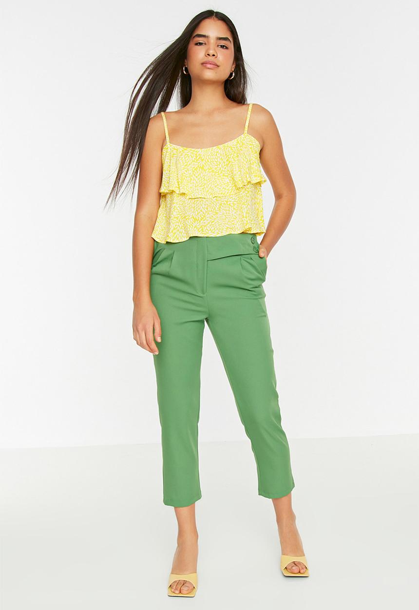 Trendyol - Straight fit trousers - khaki