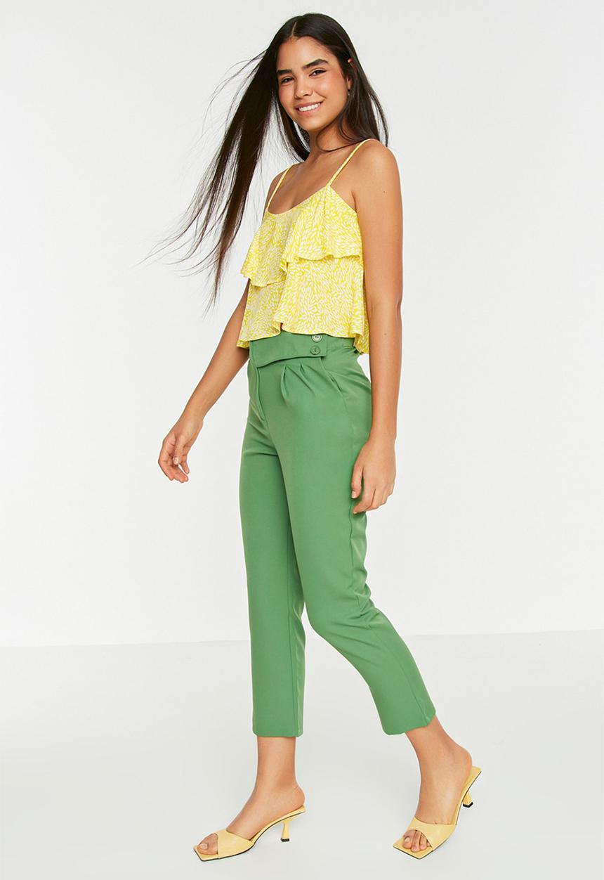 Trendyol - Straight fit trousers - khaki