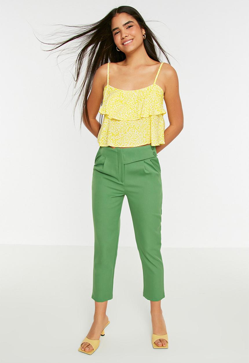 Trendyol - Straight fit trousers - khaki