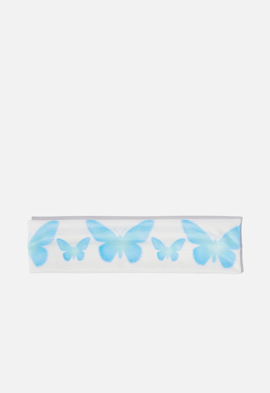 Rubi - Sadie soft headband - blue & white 