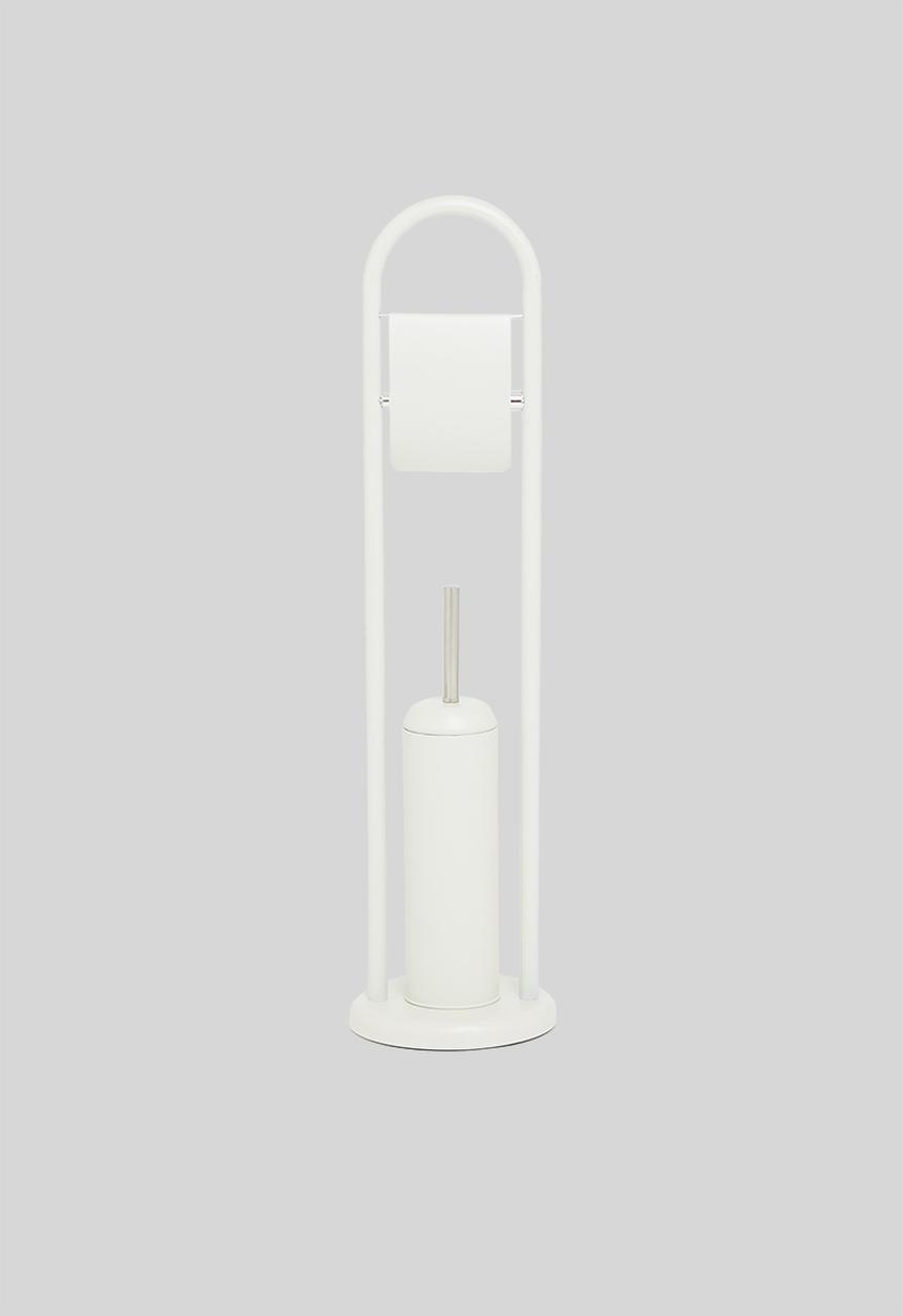 Bathroom Solutions - Toilet brush and holder - white