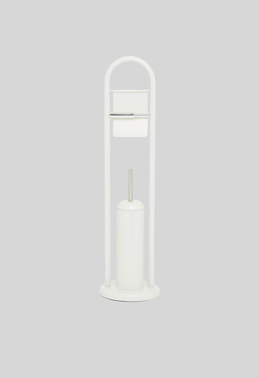 Bathroom Solutions - Toilet brush and holder - white