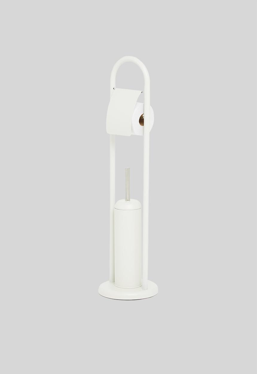 Bathroom Solutions - Toilet brush and holder - white