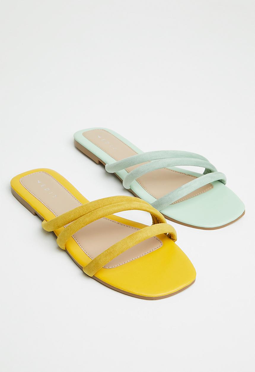 edit - Bethany puffy strap sandal - mustard
