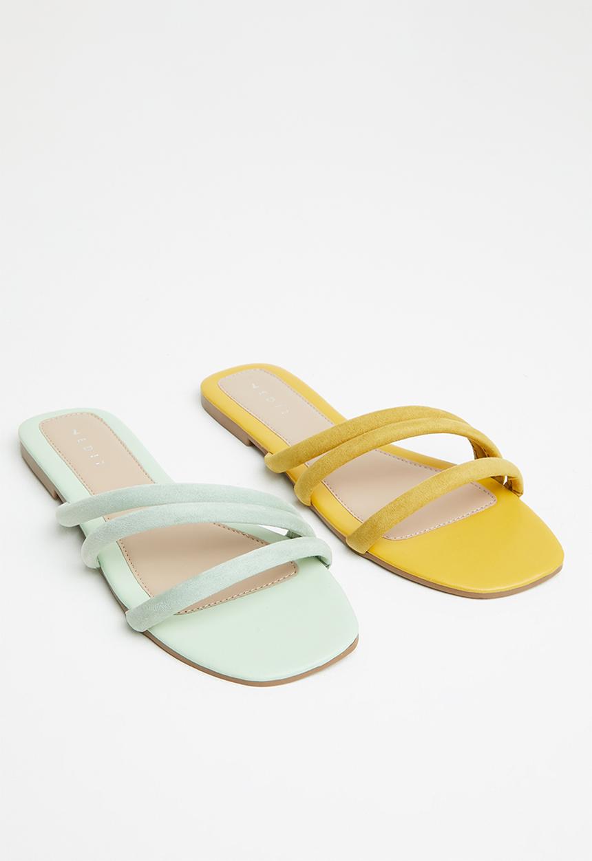 edit - Bethany puffy strap sandal - sage