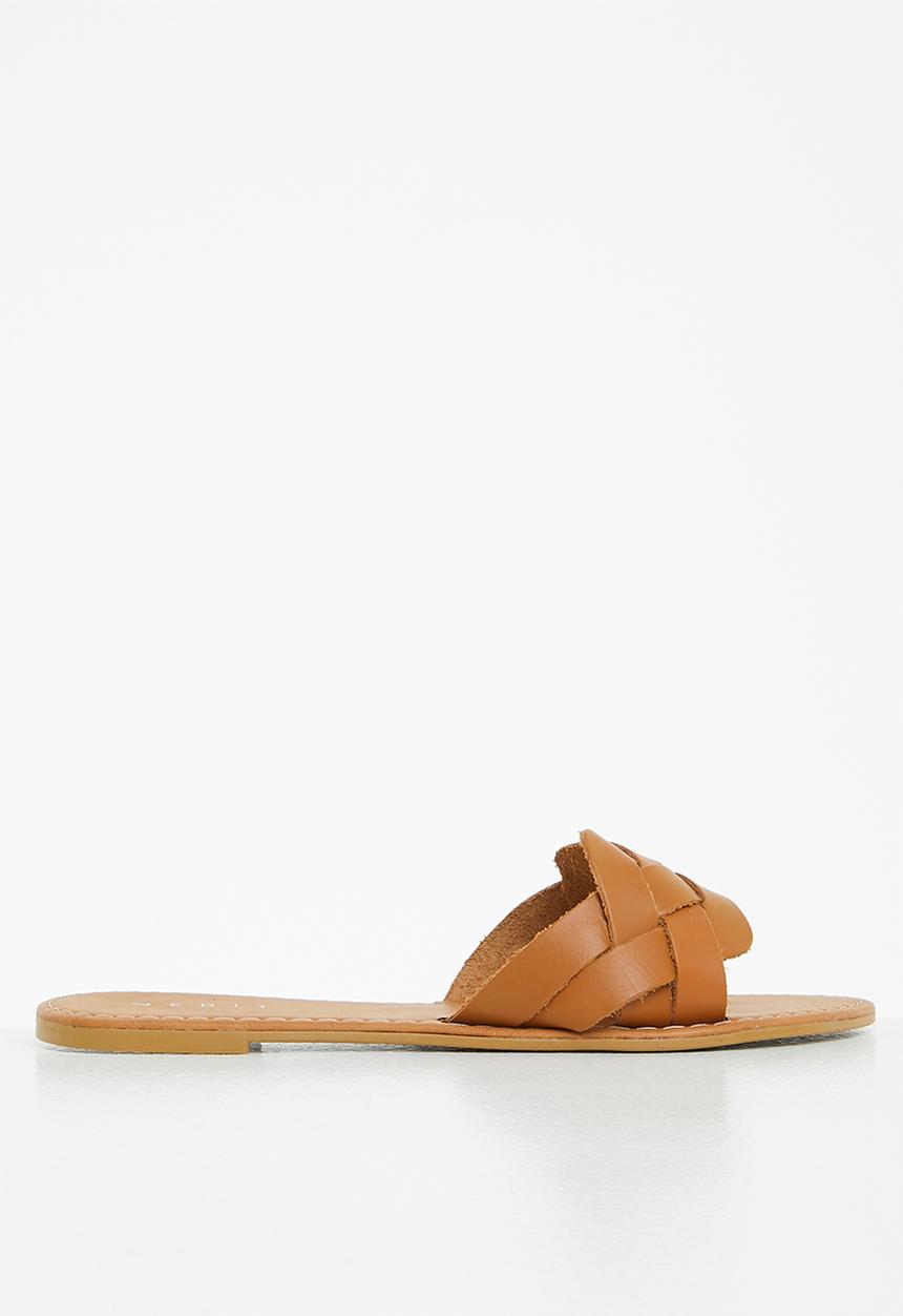 edit - Brooke weave slide - tan
