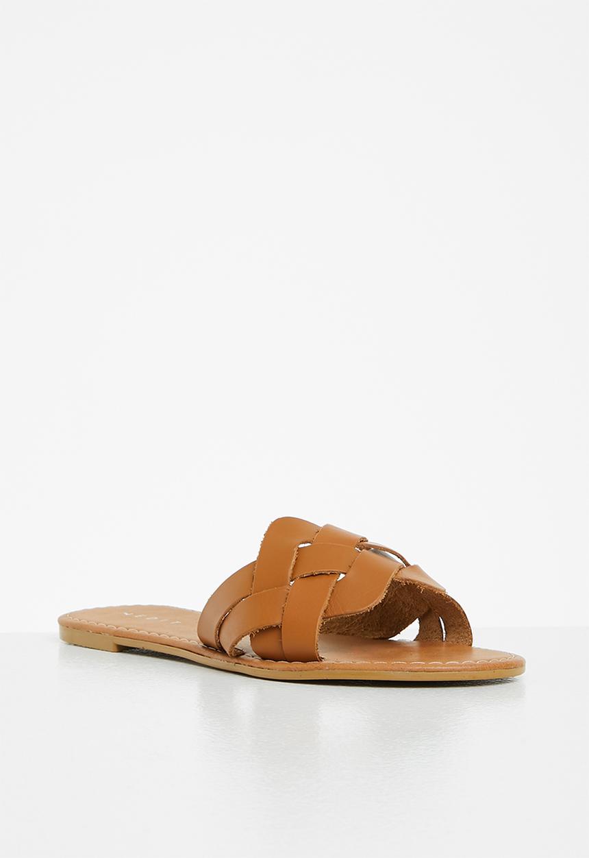 edit - Brooke weave slide - tan