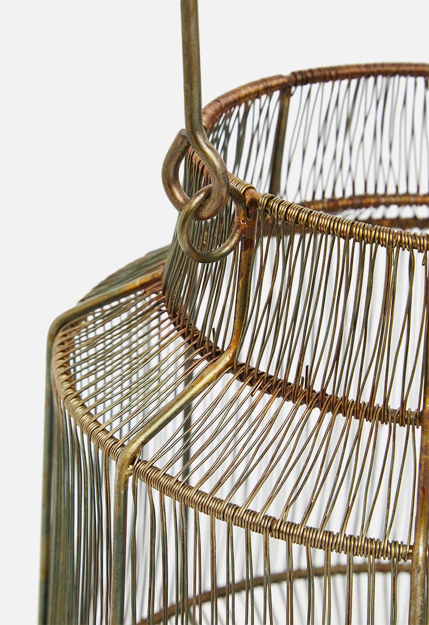 H&S - Spindle wire lantern - antique brass