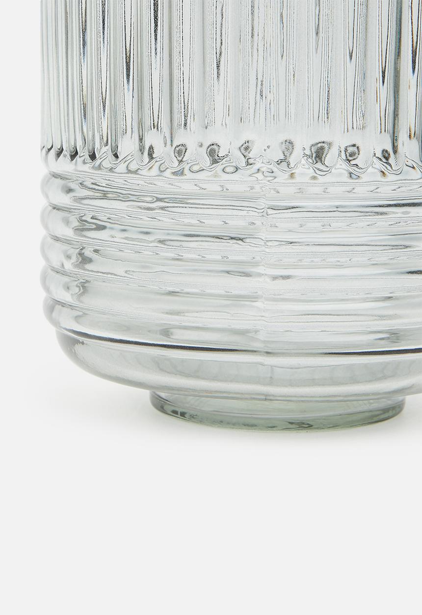 H&S - Cylinder rib vase - clear