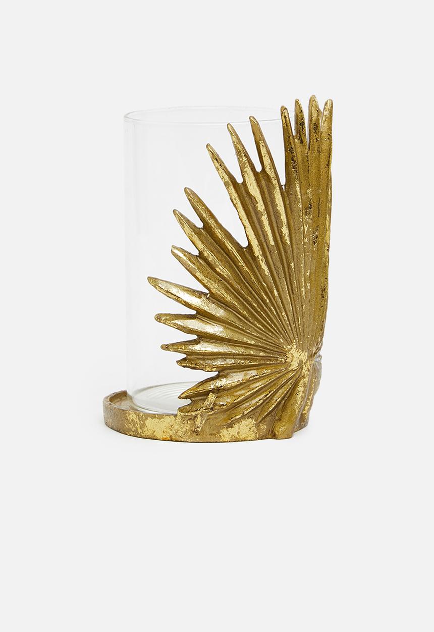 H&S - Frond candle holder - gold