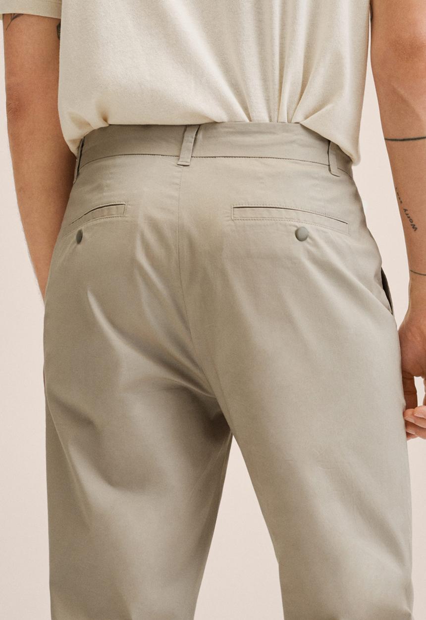 MANGO - Trevi cuffed pant - beige