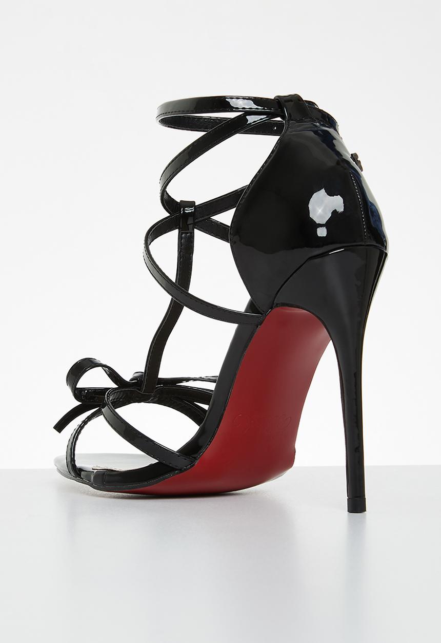 Miss Black - Dagger3 barely there stiletto heel - black