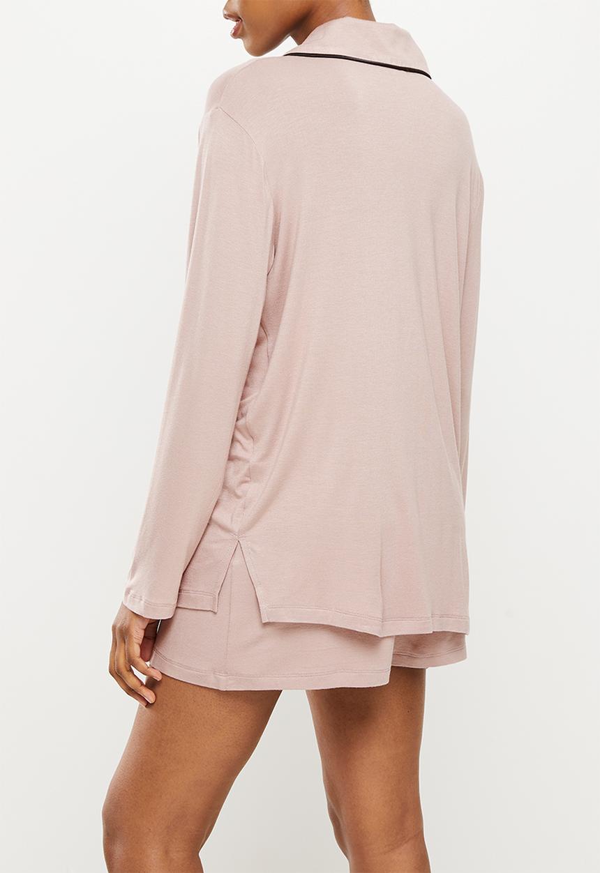Superbalist - Maternity knit button down set - bark & black