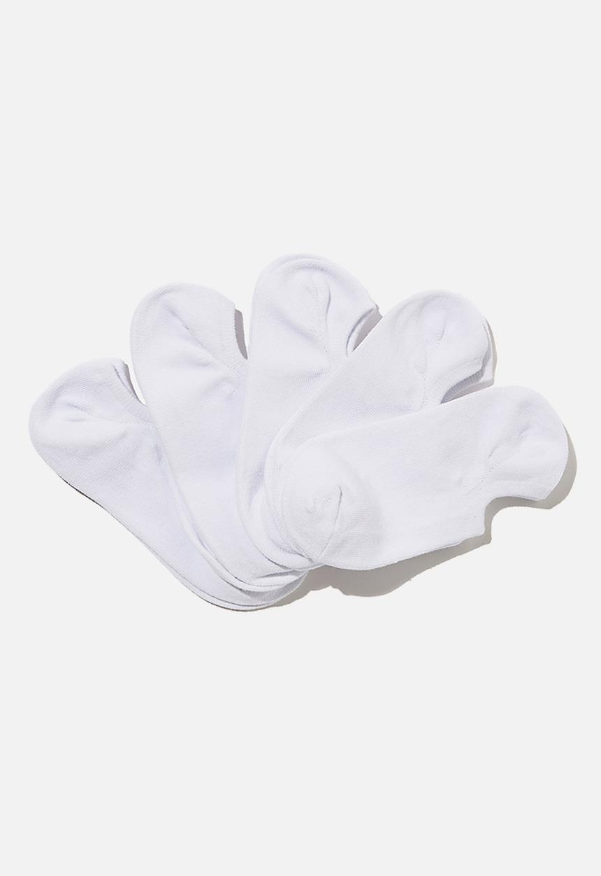 Cotton On - 5-Pack sports low cut sock - white