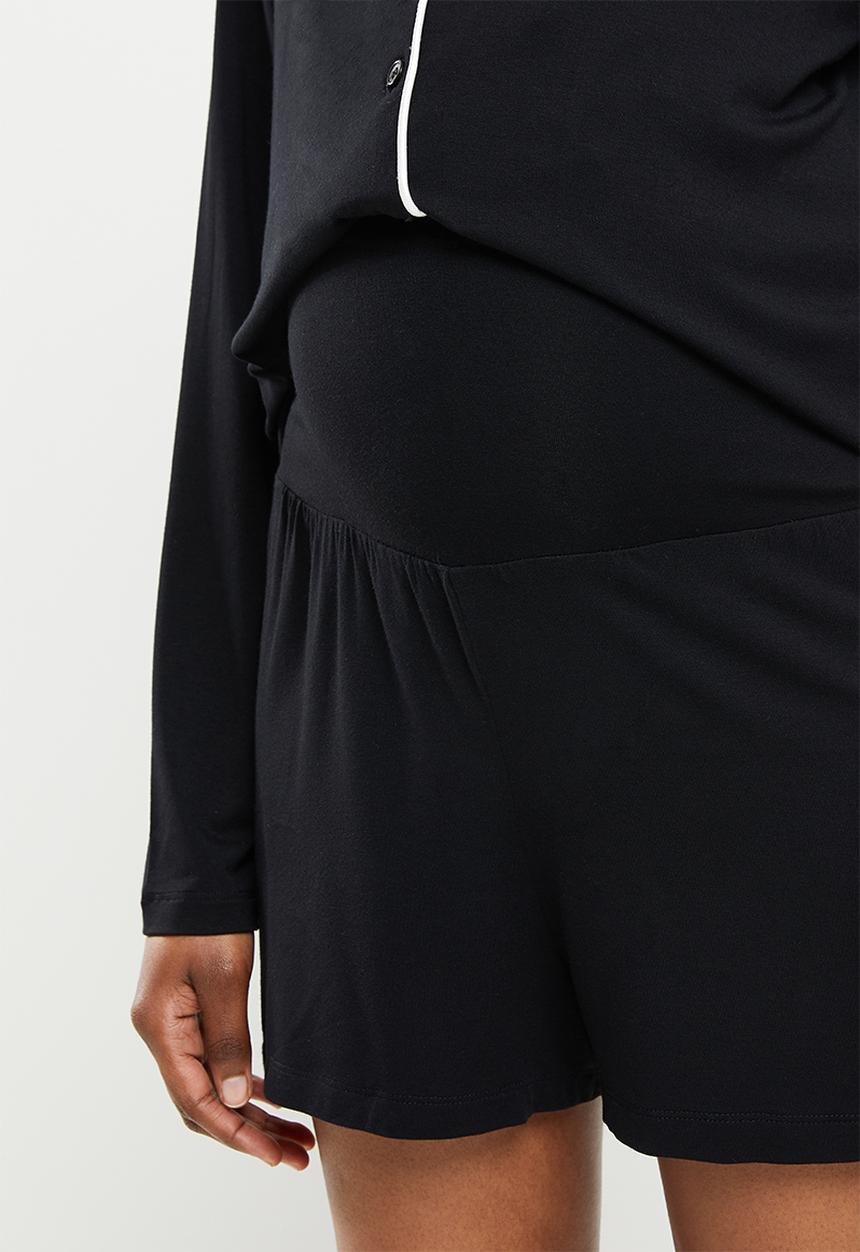 Superbalist - Maternity knit button down set - black & ivory