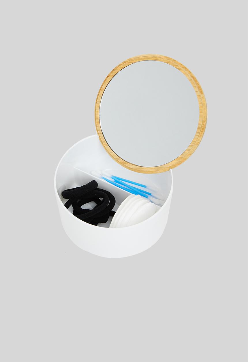 Bathroom Solutions - Round mirror organiser - white