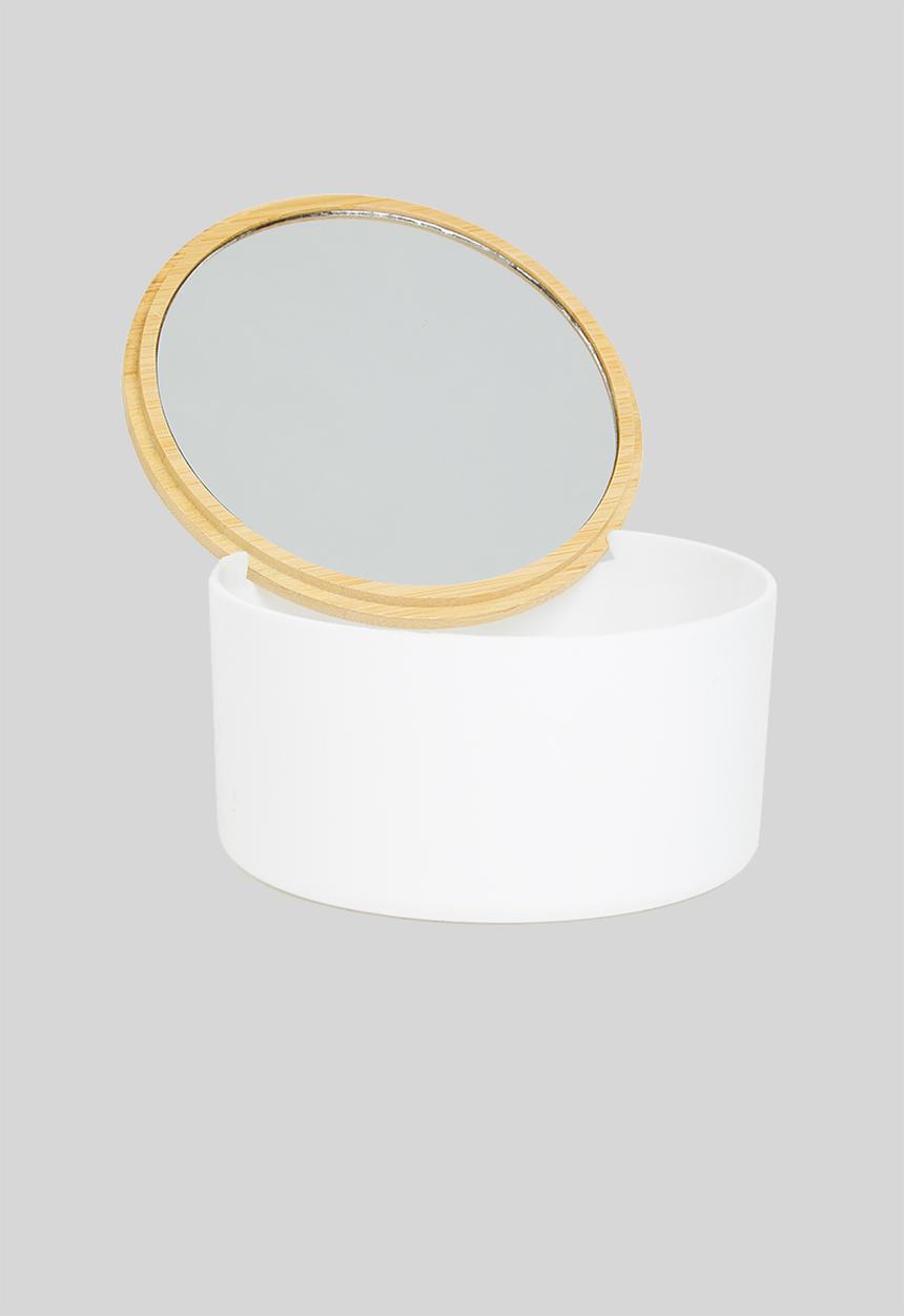 Bathroom Solutions - Round mirror organiser - white
