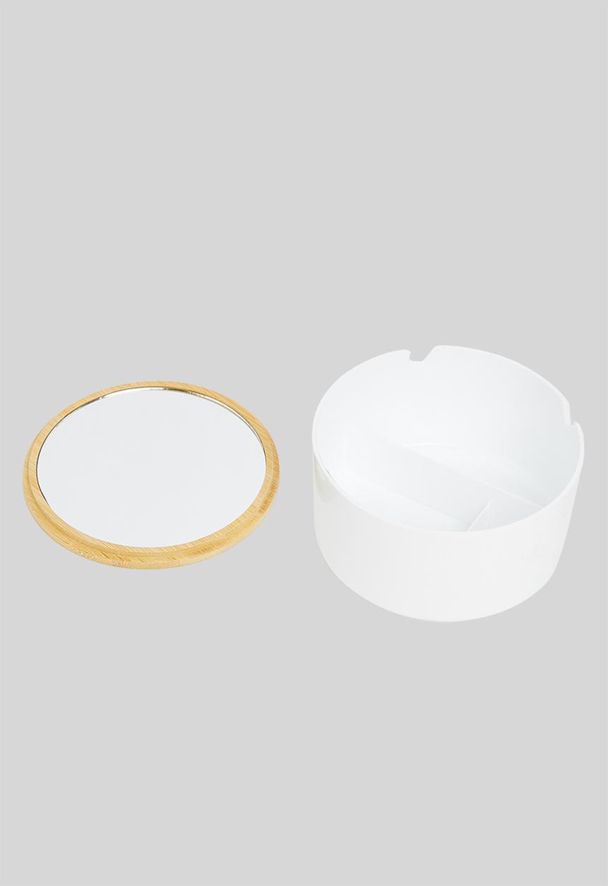Bathroom Solutions - Round mirror organiser - white