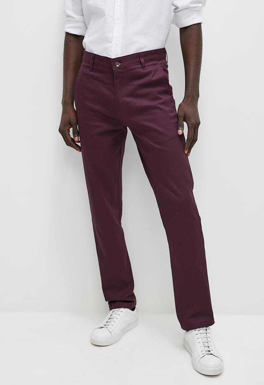 Superbalist - Caleb slim chino - burgundy