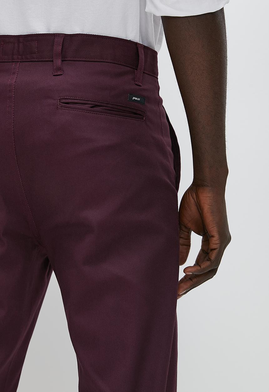 Superbalist - Caleb slim chino - burgundy