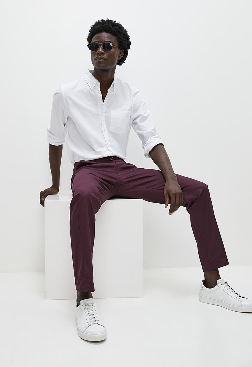Superbalist - Caleb slim chino - burgundy