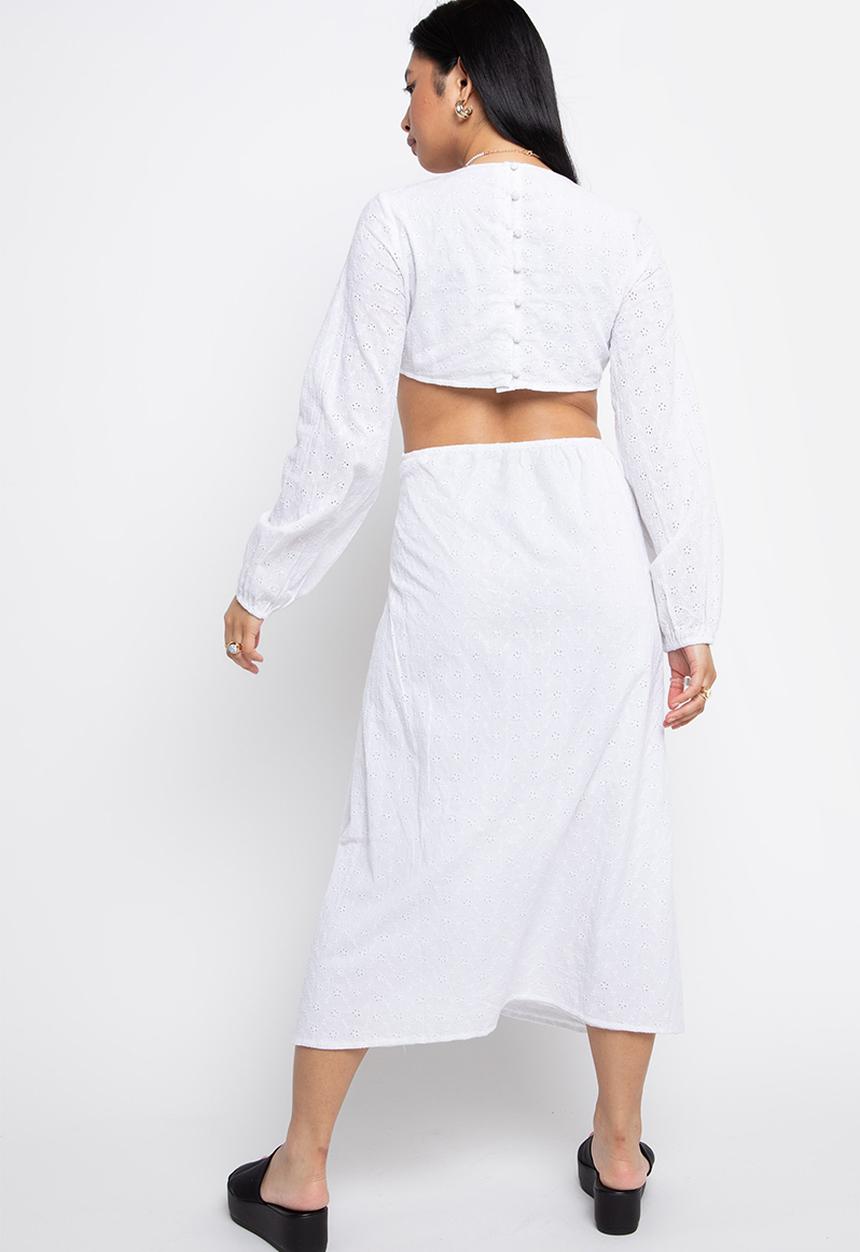 Daisy Street - Cut out dress - white