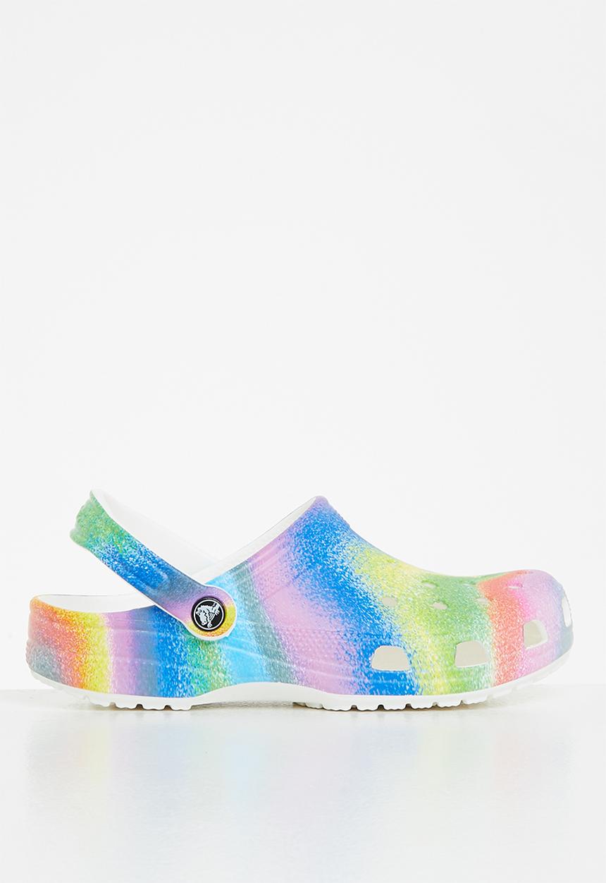 Crocs - Classic spray dye clog - white & multi